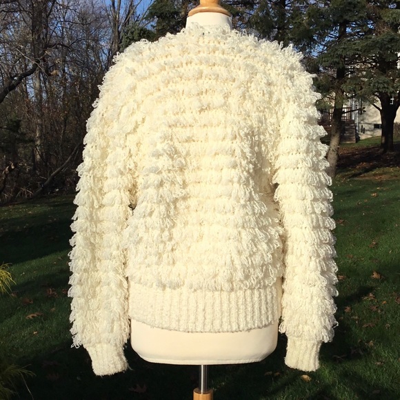 Vintage Clovis Ruffin Knit Shaggy Sweater Cardigan - Picture 7 of 11